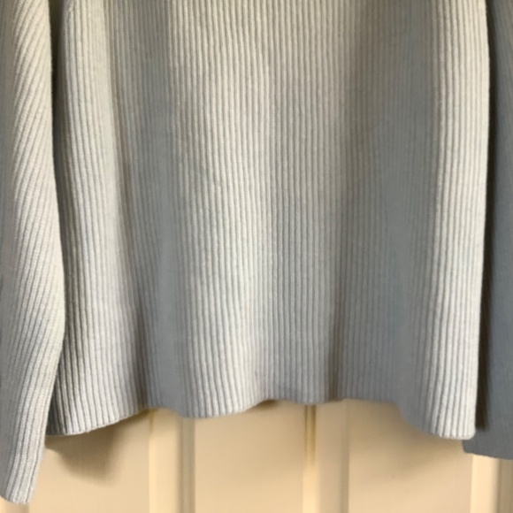 Lafayette 148 Cashmere Silk Blend Knit Long Sleeve Sweater Pale Blue SZ XL - Picture 8 of 16